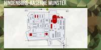 Schematische Darstellung eines Kasernengeländes mit grauen und roten Flächen