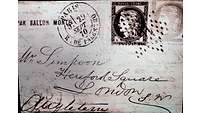 Ein originaler Brief der Pariser Ballonpost von 1871.