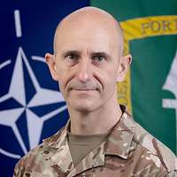 Porträt des Chefs des Stabes des ARRC, Generalmajor Neil Grant