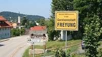 Startseitenbild Standort Freyung Ortseingang der Garnisonsstadt Freyung
