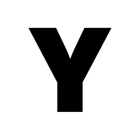 Der Buchstabe Y in Schwarz auf weißem Hintergrund