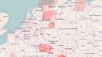 Landkarte mit Ansicht zur Nutzung des Luftraumes über Deutschland und der angrenzenden Länder.