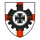 Das Wappen des BAAINBw. Ein rotes Kreuz auf weißem Grund, darüber ein Zahnrad und das Kreuz der Bundeswehr.