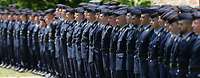 Soldiers of the Air Force lined up in front of Hambach Castle Recruits from the Air Force Training Battalion take part in the Solemn Pledge in front of Hambach Castle
