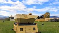 A MANTIS gun of the 61 anti-aircraft missile group.