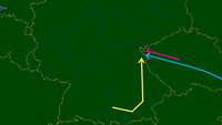 Part 1 of the flight routes of the passenger airplane and the alarm rota.