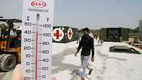 Ein Thermometer zeigt 40 Grad