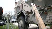 Aufnahme eines Checkpoints durch S-Draht hindurch.