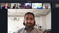 Said Haider, der Initiator von Meta-Bot, online im Lebenskundlichen Seminar