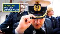 Ein Marinesoldat und die evangelische Militärseelsorgerin