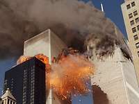 Brennende Türme des World Trade Centers in New York