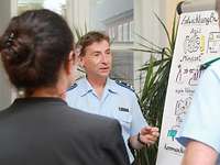 Lessons in front of a flipchart