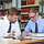 Two soldiers study together