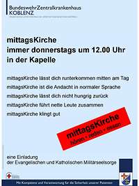 Flyer Einladung zur miitagsKirche