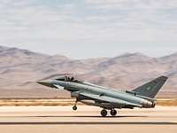 Ein Eurofighter startet Ein Eurofighter startet während der Übung "Dynamic Duo 2021".