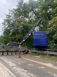 eine Fahrzeugkolonne der Bundeswehr