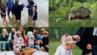 Taufen am kleinen Waldsee und Weiher