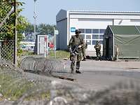 Im Stützpunkt wurde ein Checkpoint eingerichtet.