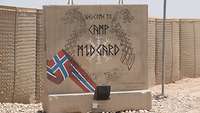 Das Campschild der norwegischen Kräfte