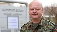 Oberstleutnant Thomas Leschke leitet das Kreisverbindungskommando Bautzen in Sachsen 