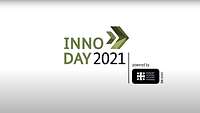 Video InnoDay 2021 Die Logos vom InnoDay und Cyber Innovation Hub auf weißem Grund