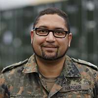 Ein Soldat im Porträt