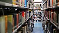 Ein Gang einer Bibliothek