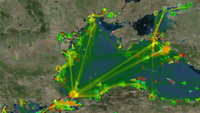 Satellitenbild des Schwarzen Meeres.