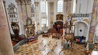 Blick in die berühmte Basilika in Vierzehnheiligen