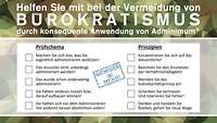 Adminimum Prüfschema und Prinzipien mit Checkboxen zum anhaken