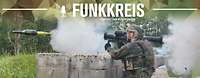 Funkkreis Panzerabwehr #116 Podcast-Logo "Funkkreis" und Text "Invictus Games", dahinter ein Soldat der eine Panzerfaust 3 hält und abschießt