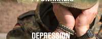 Funkkreis Depression #117 Podcast-Logo "Funkkreis" und Text "Depression", dahinter ein Soldat der sich die Hände vors Gesicht hält