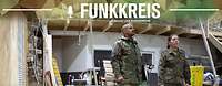 Funkkreis Helfer in der Not #118 Podcast-Logo "Funkkreis" und Text "Helfer in der Not", dahinter zwei Soldaten in einem Rohbau.