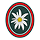 Das dunkelgrüne Wappen ist rot und silbern umrandet, in der Mitte ein Edelweiß mit goldener Rosette.