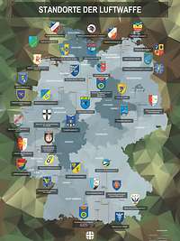 Plakat Standorte der Luftwaffe