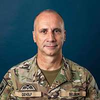 Portrait of Major General Wim Denolf, Deputy Commander of the Eurocorps, in uniform