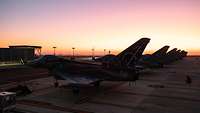 Mehrere Eurofighter stehen auf der RAAF Base in Darwin