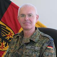 Porträt eines Soldaten in Uniform