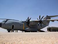 Tanken Al Azraq Ein A400M wird aufgetankt
