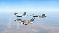 Drei Eurofighter am Himmel im Rahmen Pitch Black 2022