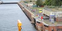 Foto Schleuse Kiel-Holtenau Einfahrt zu Schleuse Kiel-Holtenau