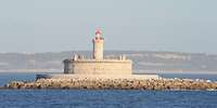 Foto Bugio Leuchtturm vor den Toren Lissabons Ein kleiner Leuchtturm im Meer