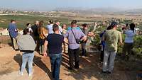 Blick über die israelischen Grenzen Richtung Syrien und Libanon