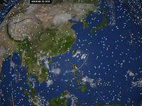 Kurs der International Space Station (ISS) Mittels des Systems kann unter anderem der Kurs der International Space Station (ISS) verfolgt werden.