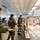 Service members pick up their meals in a Bundeswehr dining facility