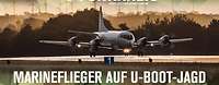 Funkkreis #132: Mit den Marinefliegern auf U-Boot-Jagd Podcast-Logo ,,Funkkreis" und Text ,,Marineflieger auf U-Boot-Jagd." Auf einer Start- Landebahn befindet sich ein Flugzeug.