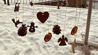 Die gebastelte Weihnachtsdekoration