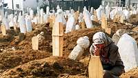 Schmerz und Trauer in der Zivilbevölkerung: Islamischer Friedhof von Sarajevo