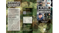 Flyer für Arbeitgeber von Reservistinnen und Reservisten