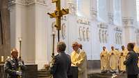 Diakon Richard Sellmeyer liest das Evangelium